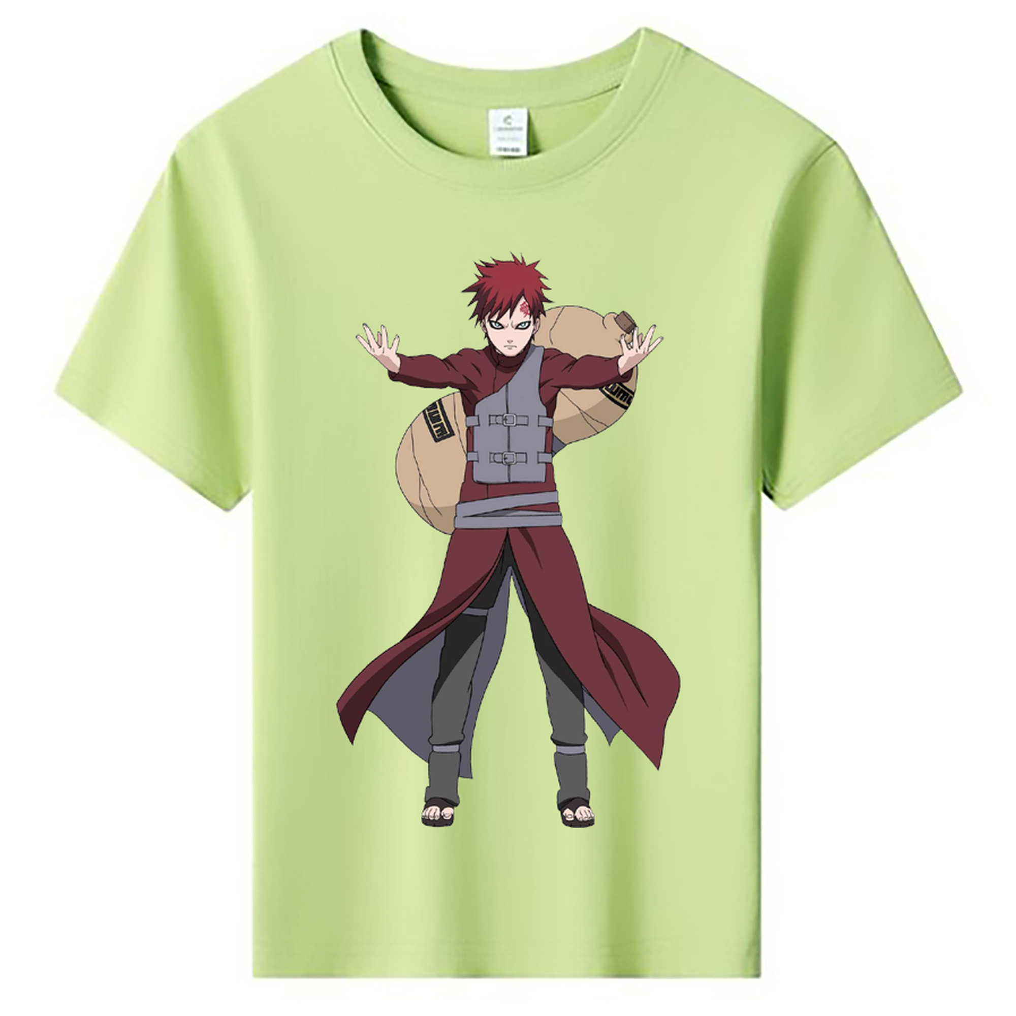 （画像用） NARUTO -ナルト- ガアラ Gaara 綿100％キッズTシャツ（フロントプリント）